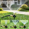 FANHAO 3-Pack Heavy-Duty Metal Lawn Sprinkler with Spike Base, 360°
