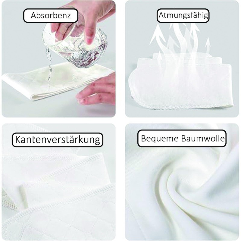 fufupaw Pack of 15 Bra Inserts Sweating, Bra Inserts Cotton,