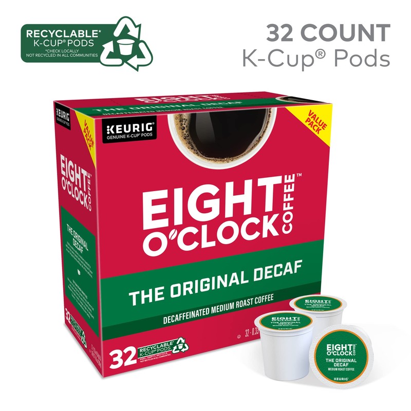 Eight O'Clock Coffee The Original Decaf, Single-Serve Keurig K-Cup Pods,