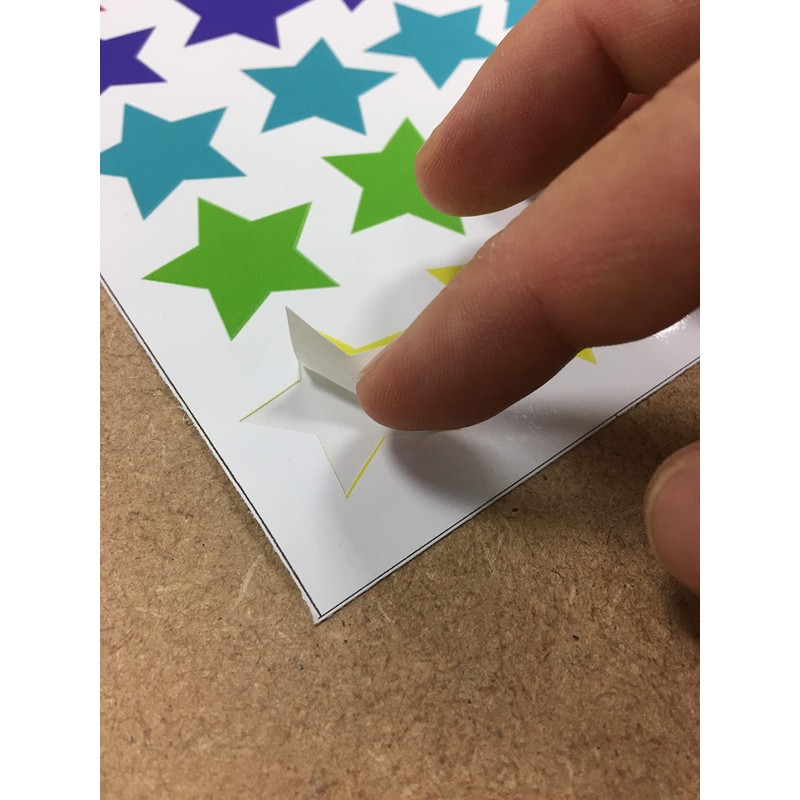1482 x 9mm Coloured Reward Stars Sticker Pack Great for