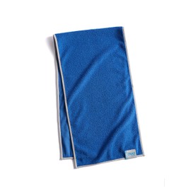 MISSION Cooling DuoMax Towel Dual Sided Towel One Terry Side to Dry You, One Evaporative Cooling Side to Cool You, Cools Instantly When Wet, Yoga, Gym, Neck, Workout- Mission Blue
