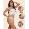 Bolivelan Womens Mid-Rise Seamless Thongs Comfy Underwear G-Strings Panties (3