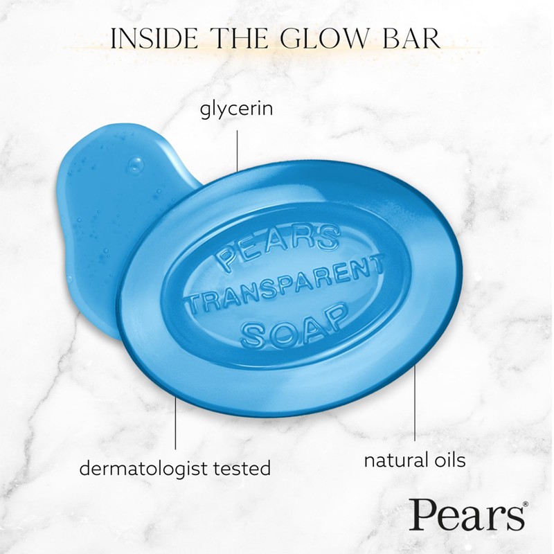 Pears Soap, Pure & Gentle with Mint Extract 3-Pack –