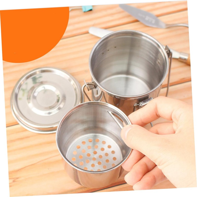 OHPHCALL Brush Washing Bucket with Cover Portable Double-layer Paint Brush