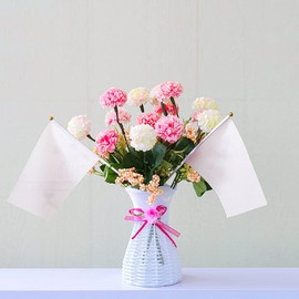 100Pack Plain White Handheld Flags DIY Hand Waving Flags Blank Mini Flags On Sticks with Flagpole for Football Supporters, Bars, Clubs, Parties, Birthdays, Sporting Events, Community Events, 14x21cm