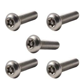Fastenere Torx Security Machine Screws - 8-32 x 1-1/4" (25-Pack) Stainless Steel, Tamper-Resistant, Button Head Screws, Bolt Screw for Higher Level of Safety & Theft Prevention