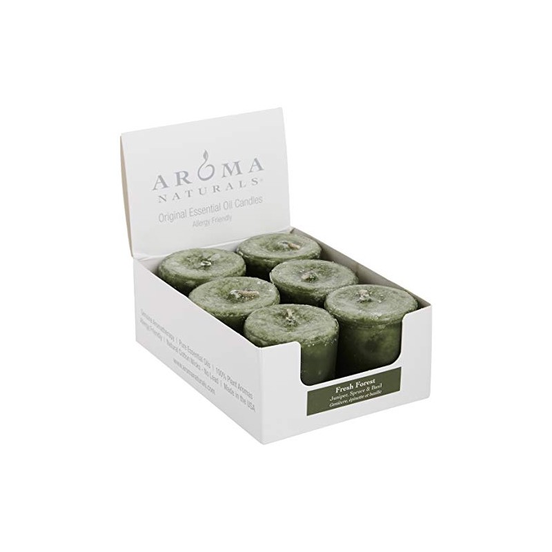 Aroma Naturals Votive Candles Essential Oil with Juniper Spruce and
