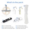 TooTaci Outdoor Clothesline Kit, 5" Nylon Clothes Line Pulley Kit,