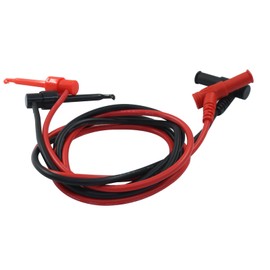 ISDVBUY 2 Pack Multimeter Test Leads with Banana Plug，Copper Test Hooks, Silicone Insulated，1000V 10A Multimeter Probesfor Electrical Testing and Measurements(Red and Black)