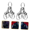 Outanaya Stainless Steel Keychain Carabiner Clip Multi-Key Organizer for Outdoor