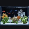 BEGONDIS 2Pcs Reptile Artificial Plants, Terrarium Plants Decorations Supplies, Aquarium