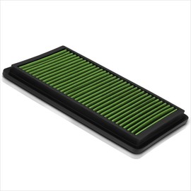 Green Reusable Washable High Flow Drop-in Air Filter Compatible with 03-06 Mazda 6 2.3L / MPV
