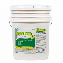 ComStar Super Fantastic Foam, Water Rinse Degreaser, Designed to Clean Away Grease & Oil from Garage Floors, Engines, Motors, White Walls, Printing Presses, Made in USA, 5 Gallon (55-223)