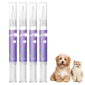 4PCS Pet Oral Repair Gel Pen, 3ml Pet Teeth Oral Care Gel, Advanced Dog Teeth Cleaning Pen Set with Whitening & Tartar Control, Pet Oral Restoration Gel Effectively Eliminate Bad Breath, Easy No-Brush
