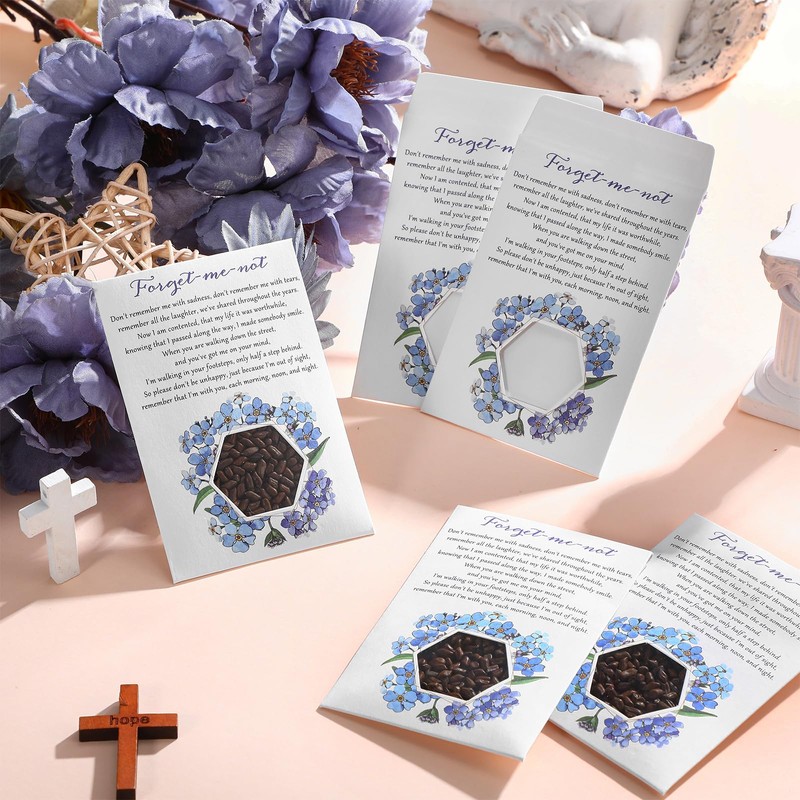 Humyoun 100 Pcs Forget Me Not Seed Mini Envelopes with
