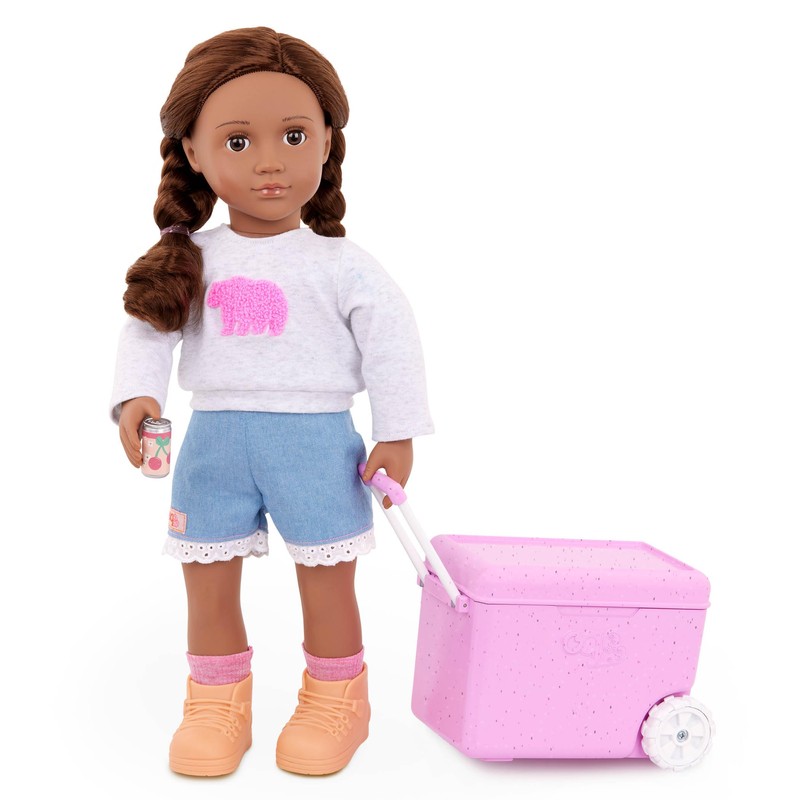 Our Generation – 18-inch Doll Accessories – Rolling Cooler with