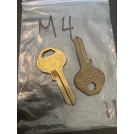 Lot of 2 M4 MASTER PADLOCK KEY BLANKS Curtis Locksmith K753