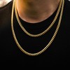 VEXXS Men's Gold Chain, 18K Real Gold Plated Miami Cuban
