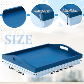 Tioncy Bamboo Lap Tray with Detachable Pillow 16.9'' x 13'' Lap TV Trays Lap Desk with Handles for Adults Eating in Recliner Breakfast Housewarming Gift(Walnut Brown,2 Pieces)