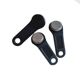 YARONGTECH Ibutton Electronic Key DS1990A-F5 Black Handle Read-only I-Button Non Magnetic TM Card IB Tags (Pack of 100)