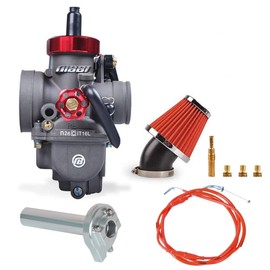 NIBBI 26mm Dirt Bike Carburetor PE26mm Motorcycle Carburetor Kit With Adjustable Throttle Cable 185cm Dirt 48MM Aire Filter Carburetor Jet Fit HONDA YAMAHA SUZUKI Motorcycle Dirt Bike SSR TTR 125-150