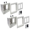 iMBAPrice IMBA-TVBU505-2 White 2-Gang Recessed TV Box Wall Plate Kit