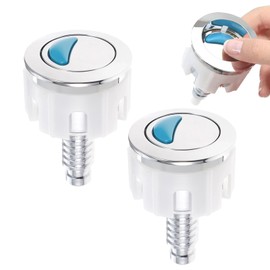 Avtytsda 2Pcs Toilet Flush Buttons Replacement, Dual Flush Toilet System Push Button Parts for Bathroom Toilet Concealed Cable Water Tank Repair