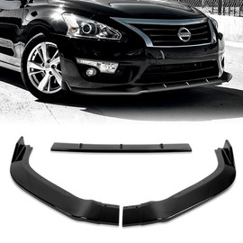 DriftX Performance, 3PCS Front Bumper Lip Kit fit for compatible with 2013-2015 Nissan Altima Sedan/4DR, Sports-Style Splitter Trim Protection Spoiler, Air-Dam-Chin-Diffuser (Painted Black)