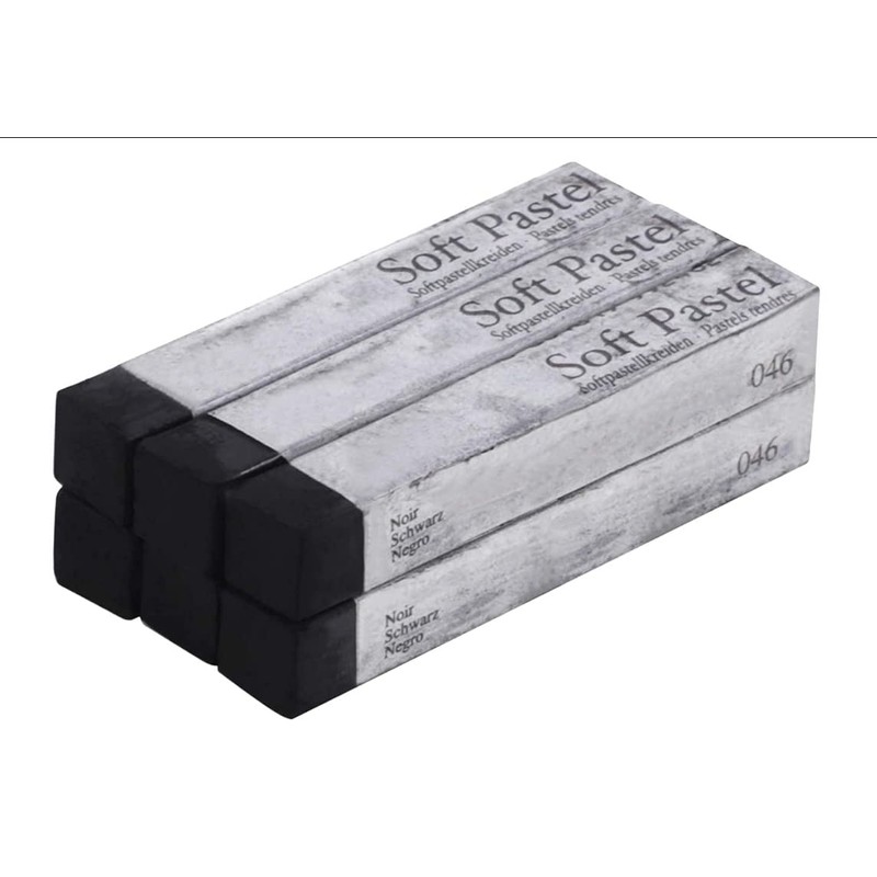 Set of 6 Square Soft Pastels in Pure Colours Non-Toxic