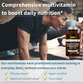 Igennus Healthcare Nutrition Multivitamin & Minerals for Men + Advanced Kids Multivitamin Gummy Vegan Bundle, with Methylated B-Vitamins, Vitamin A, C, D3 & E, Clean Label, 60 Tablets + 90 Berry Flavor Gummies, by Igennus