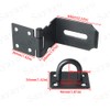 Sayayo Door Hasp Latch Lock 4 Inch Right Angle Padlock