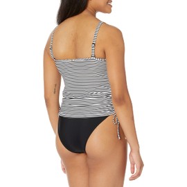Panache Women Anya Bandeau Striped Tankini, Multicoloured (Black/White), 34FF