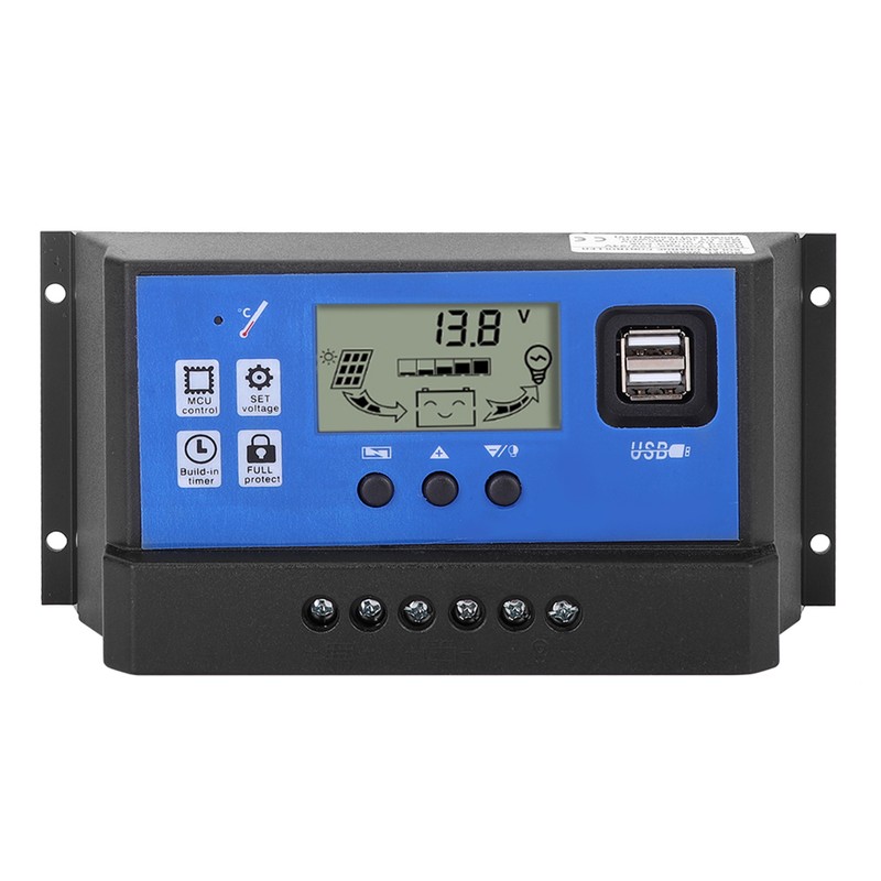 60A 12/24V LCD Display Street Lamp Intelligent Solar PWM Dual