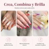 21Pcs Kit Esmaltes Uña Gel SemipermanenteBase CoatGlossy Top CoatMatte Top