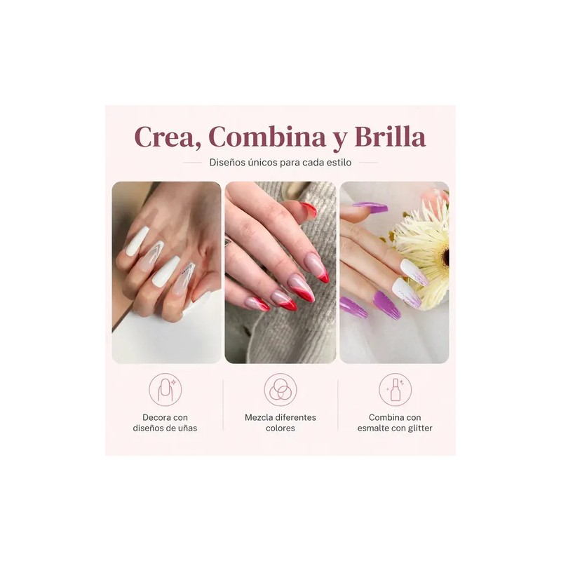 21Pcs Kit Esmaltes Uña Gel SemipermanenteBase CoatGlossy Top CoatMatte Top