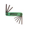 Bondhus 12632 GorillaGrip, Set of 8 Star Fold-up Keys, sizes