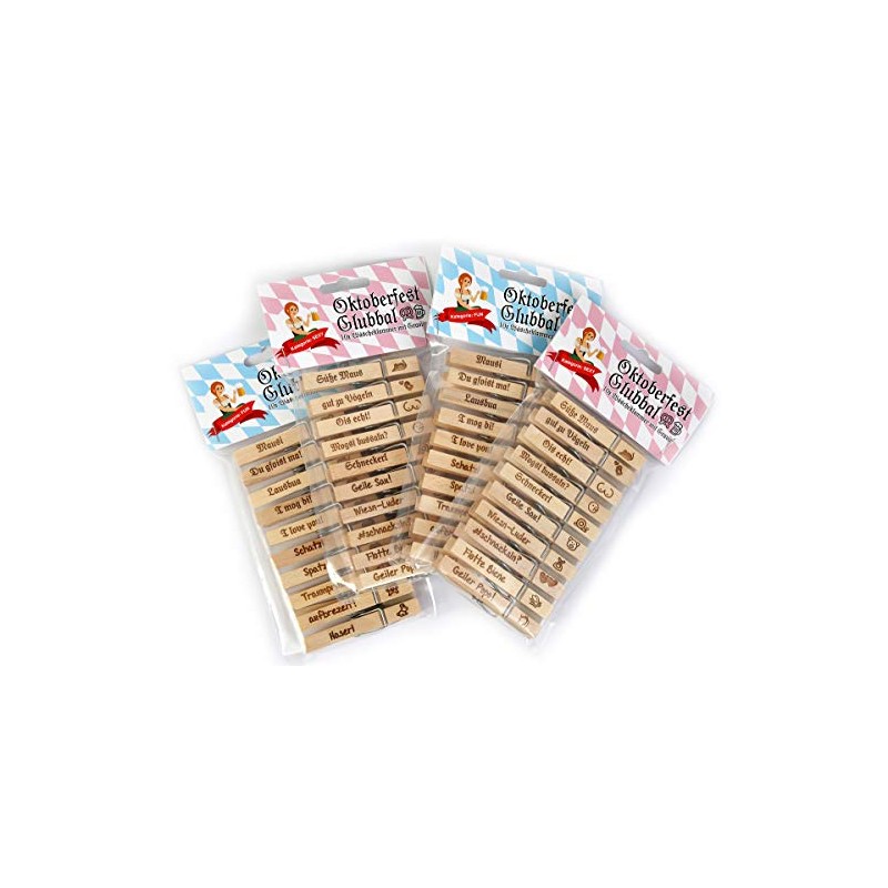 SNEG Oktoberfest Glubbal Clothes Pegs with Engraving and Motif for