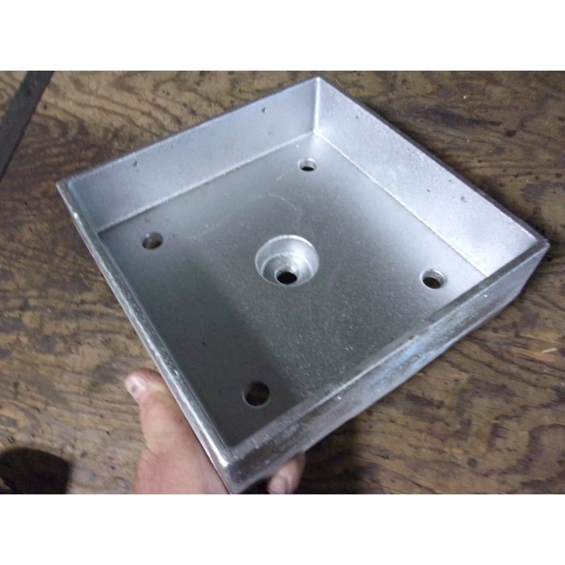 Ben Douglas Foundry Post Base, Anchored 8x8, rough cut, Heavy