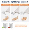 Home Expert 20 Pack (10 Pairs) White Cabinet Hinges for