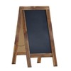 Flash Furniture Canterbury Magnetic Chalkboard Sign - Rustic Brown Wood