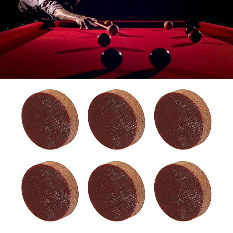 6pcs Billiard Pool Cue Tips 14mm Crystal Pool Cue Tips