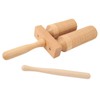 Chinese Bangzi Wooden Cylinder Clapper Treble Bass Percussion Musical Instruments
