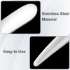 Pndeyo 2pcs Mini Metal Makeup Spatula, Reusable Cosmetic Cream Spatulas