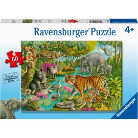 Ravensburger 5163 Animals of India 60 Piece Jigsaw Puzzle for Kids Age 4 Years Up-Educational Toddler Toys & Games, Multicolour, One Size