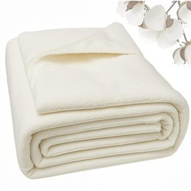 Natural Cotton Batting for Quilting Sewing Crafting & DIY Projects (68"x86", 150g/m² Lightweigh), Batting for Quilts