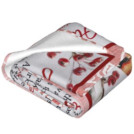 Red Cardinal Blanket Heaven Cardinal Decor Throw Blanket Gifts for Girls Boys As I Sit in Heaven Couch Bedding Super Warm Soft Plush Lightweight Fleece Flannel Blanket for Kids Adult Men Women 50"X40"