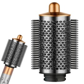 Chuancheng Upgraded Large Round Volume Brush for Dyson Airwrap HS01 HS05 HS08 Airwrap i.d. Volume Attachment Brush for Flat Hair, Gold