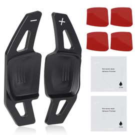 efuturetime Shift Paddle Extension Steering Wheel Shift Paddle Extension Made of Aluminium, Compatible with Volkswagen, Black