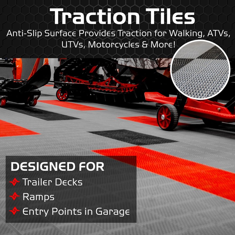 Caliber ProTech XT Garage Flooring and Trailer Deck Traction Tiles,