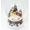 20201 Snow Globe Santa Claus Red Gift Sledge on Base